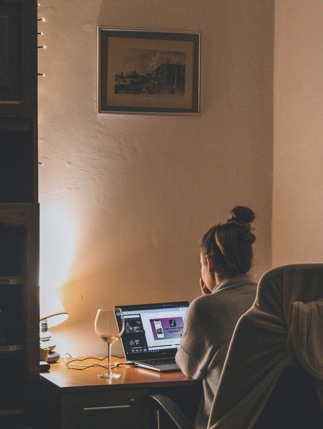 Person studying at desk