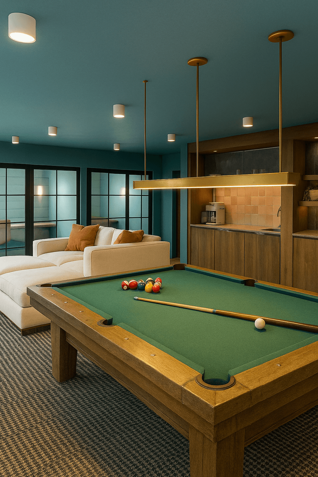 Pool table in lounge