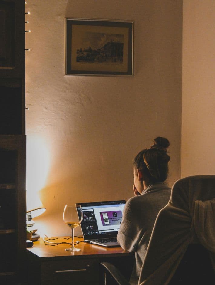 Person studying at desk